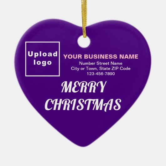 Paarse vorm van kerstmis keramisch ornament (Voorkant)