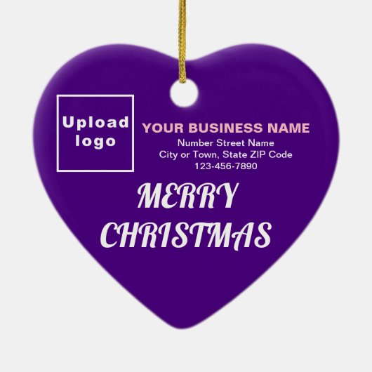 Paarse vorm van kerstmis keramisch ornament (Achterkant)