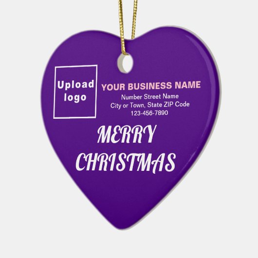 Paarse vorm van kerstmis keramisch ornament (Links)