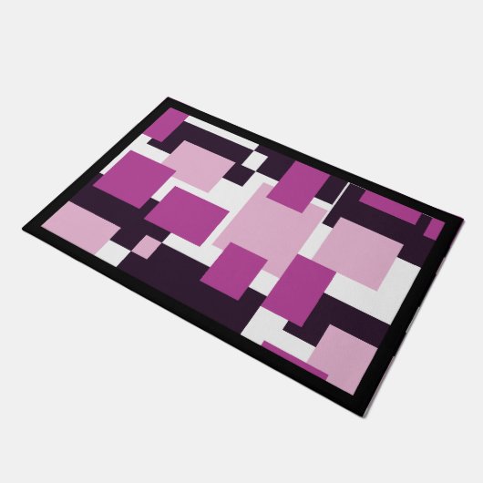paarse vormen textuur deurmat (Schuin)
