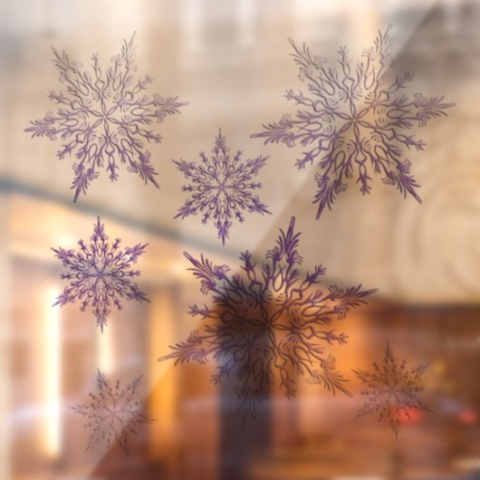 Paarse vorst raamsticker (Vel 2)