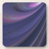Paarse Vortex Abstract Cork Onderzetter Set (Voorkant)
