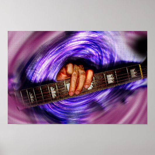 Paarse Vortex Guitar Grip Poster (Voorkant)