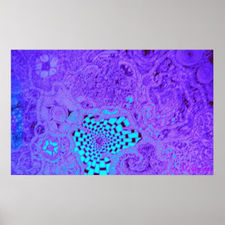 Paarse Vortex Maze Poster