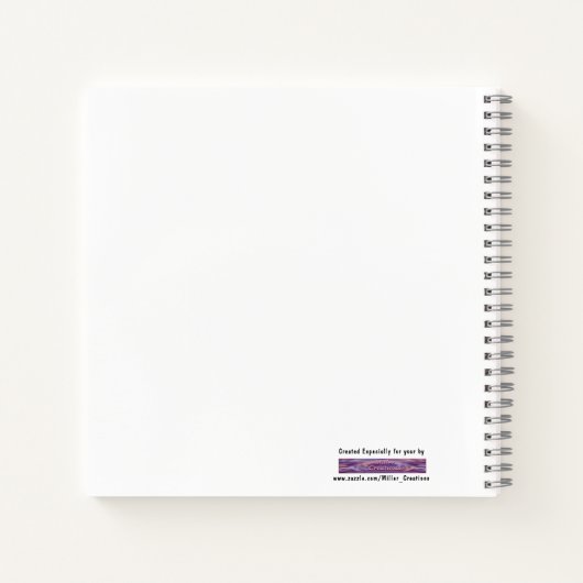 Paarse Vortex Sketch Spiral Notitieboek (Achterkant)