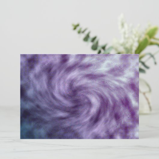 Paarse Vortex-uitnodiging Kaart (Staand voorkant)