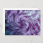 Paarse Vortex-uitnodiging Kaart (Voorkant / Achterkant)
