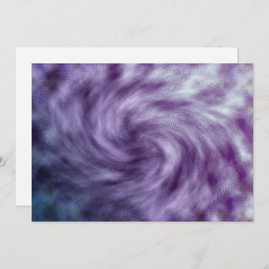 Paarse Vortex-uitnodiging Kaart (Voorkant / Achterkant)