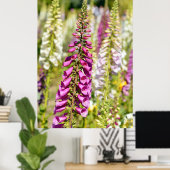 Paarse vossenhandschoen poster (Thuiskantoor)