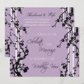 Paarse-Vow Renewal Ceremony Kaart (Voorkant / Achterkant)