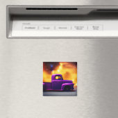 Paarse vrachtwagen magneet (Insitu (Vaatwasser))