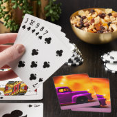 Paarse vrachtwagen pokerkaarten (Insitu)