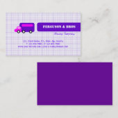 Paarse vrachtwagen visitekaartje (Voorkant / Achterkant)