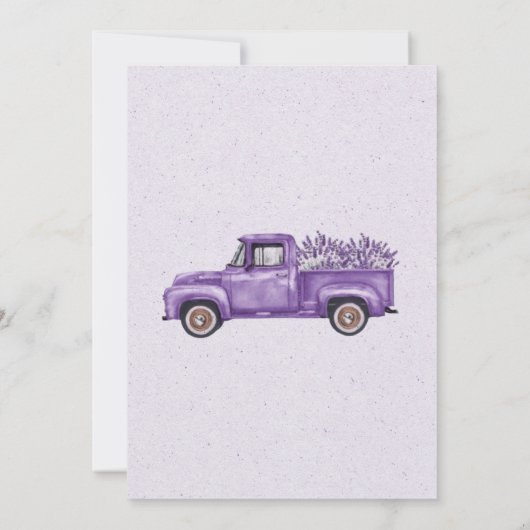 Paarse  vrachtwagen zal je zijn mijn Bridesmaid Kaart (Achterkant)