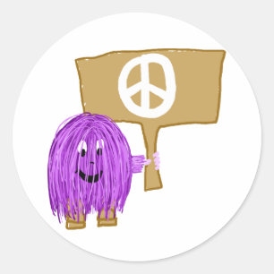 paarse vrede ronde sticker