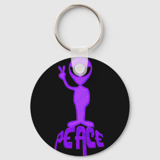 Paarse VredesAlien Sleutelhanger