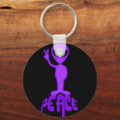 Paarse VredesAlien Sleutelhanger (Voorkant)