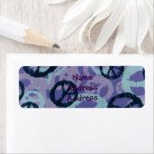 Paarse Vredesborden Retouradreslabels Etiket (Insitu)