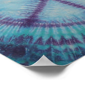 Paarse vredesgebaar Tie Dye Poster (Hoek)