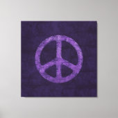 Paarse vredesgebarentaal in nood canvas afdruk (Voorkant)