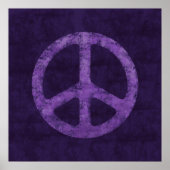 Paarse vredesgebarentaal in nood poster (Voorkant)