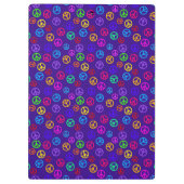 Paarse vredessignalen, een hippie klembord (Achterkant)