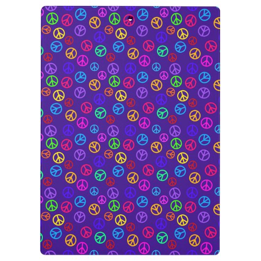 Paarse vredessignalen, een hippie klembord (Achterkant)