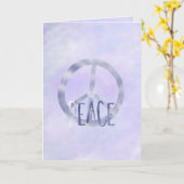 Paarse Vredesteken Inspirerend Quote waterverf Kaart (Gele Bloem)