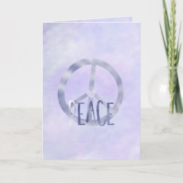 Paarse Vredesteken Inspirerend Quote waterverf Kaart