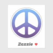 Paarse Vredesteken Sticker (Vel)