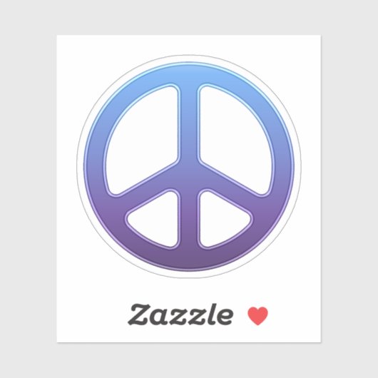 Paarse Vredesteken Sticker (Vel)