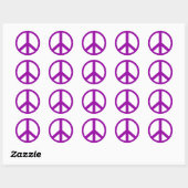 Paarse Vredestickers Ronde Sticker (Vel)