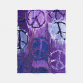 Paarse vredestroepen fleece deken (Voorkant)