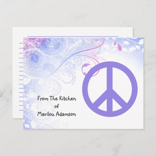 Paarse vredestroepen Ontvang kaarten (Voorkant / Achterkant)