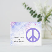 Paarse vredestroepen Ontvang kaarten (Staand voorkant)