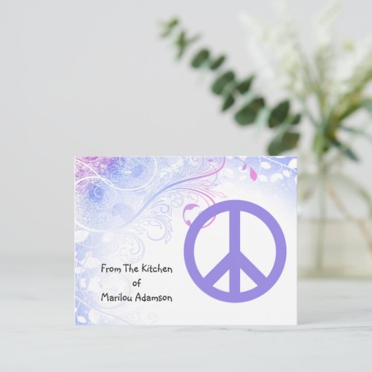 Paarse vredestroepen Ontvang kaarten (Staand voorkant)