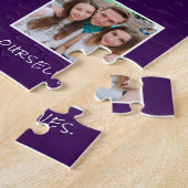 Paarse Vriendschap Fotocollage Aangepaste Puzzel (Zijkant)