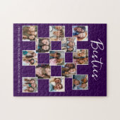 Paarse Vriendschap Fotocollage Aangepaste Puzzel (Horizontaal)