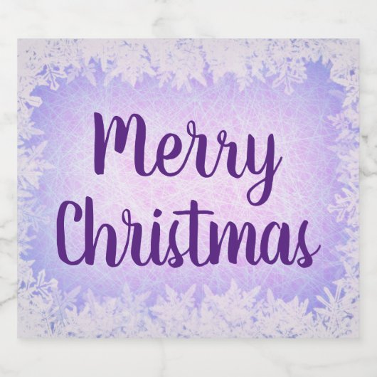 Paarse vrieskerst bier etiket (Enkel label)