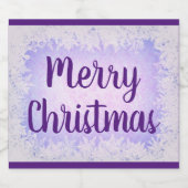 Paarse vrieskerst sparkling wijnetiket (Enkel label)