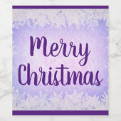 Paarse vrieskerst wijn etiket (Enkel label)