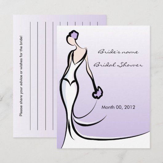 Paarse Vrijgezellenfeest Advice Kaarten (Voorkant / Achterkant)