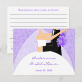 Paarse Vrijgezellenfeest Advice Kaarten (Voorkant / Achterkant)