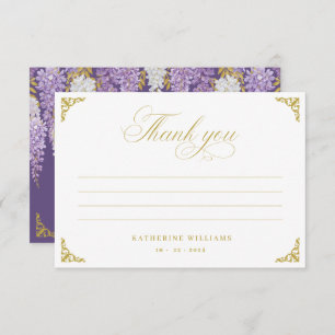 Paarse  Vrijgezellenfeest bedankkaart