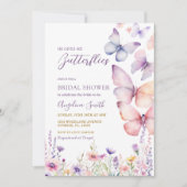 Paarse Vrijgezellenfeest geeft hij me vlinders Kaart (Voorkant)