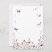 Paarse Vrijgezellenfeest geeft hij me vlinders Kaart (Achterkant)