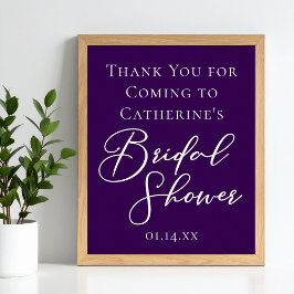 Paarse Vrijgezellenfeest gepersonaliseerd welkom Poster