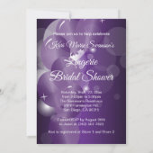 Paarse Vrijgezellenfeest Lingerie Kaart (Achterkant)