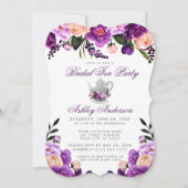 Paarse Vrijgezellenfeest Tea Party nodigt BP uit Kaart (Voorkant)