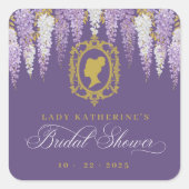 Paarse  Vrijgezellenfeest Vierkante Sticker (Voorkant)